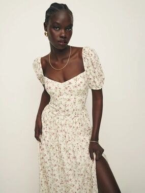 Reformation Ladonna Midi Dress 8 NWT Floral Garden Cottage core